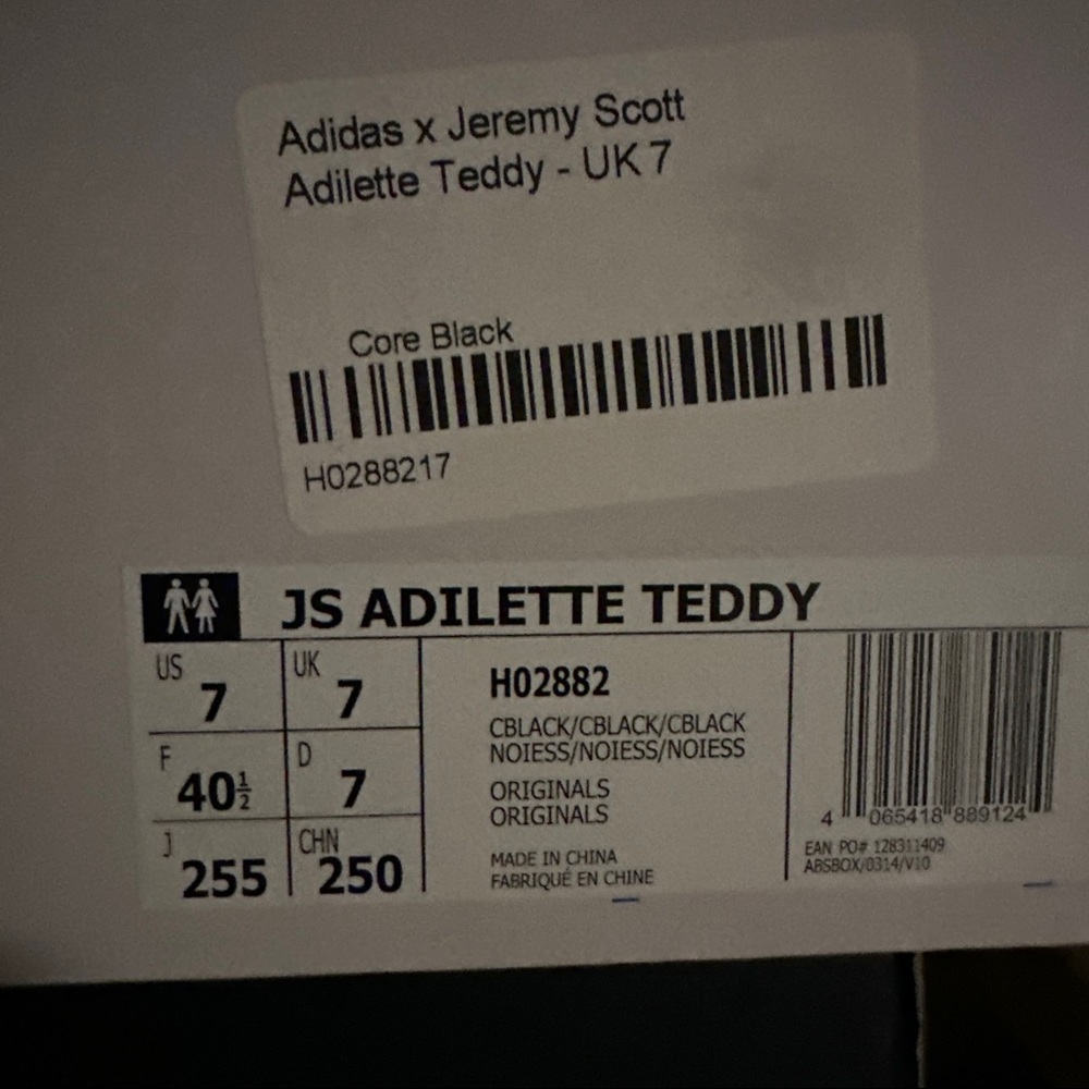 Adidas X Jeremy Scott Camo Teddy Bear Adilette Slides Mens 7 Women 8.5 - Picture 8 of 9